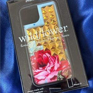 Gold and Red Floral Phone Case iPhone case fits 12,13,14, 15
